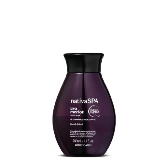 Nativa Spa Merlot Grape Biphasic Moisturizing Body Oil O Boticário - 200ml