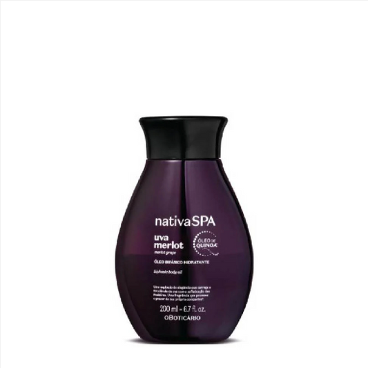 Nativa Spa Merlot Grape Biphasic Moisturizing Body Oil O Boticário - 200ml
